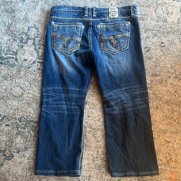 Rock Revival Men's Mathis J Straight Leg Jean in Medium Indigo size 44 - Picture 7 of 8